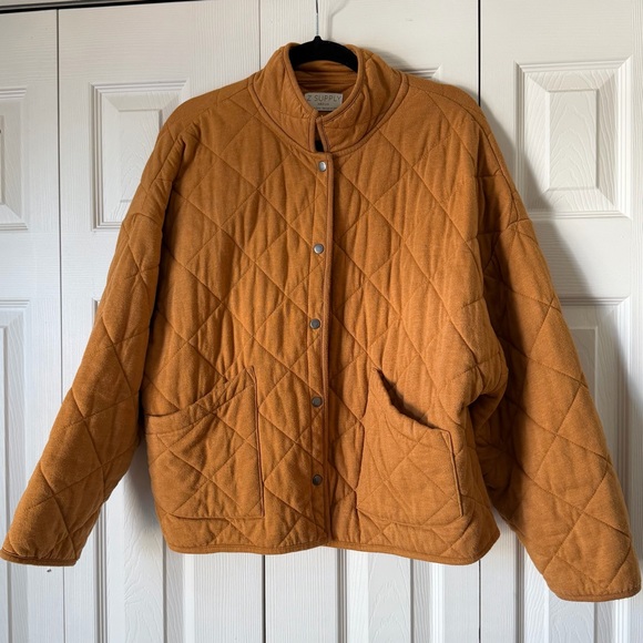 Z Supply Maya Quilted Camel Jacket - Picture 3 of 5